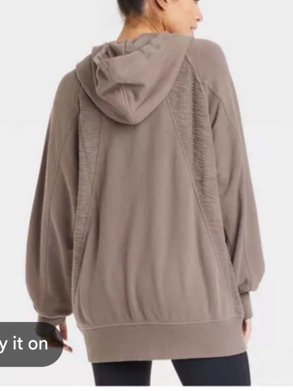 JoyLab Oversized Boho Zip Up Hoodie - Picture 5 of 6
